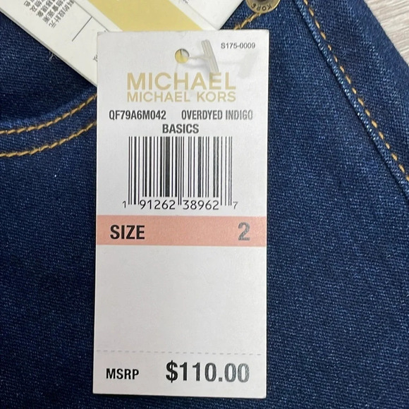 NWT Michael Michael Kors Skinny Denim Jeans Overdyed Indigo 2 - Picture 11 of 16